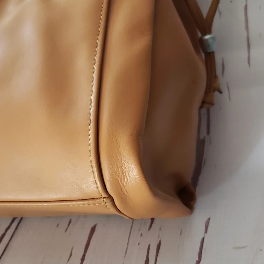 Longchamp cognac hobo bag